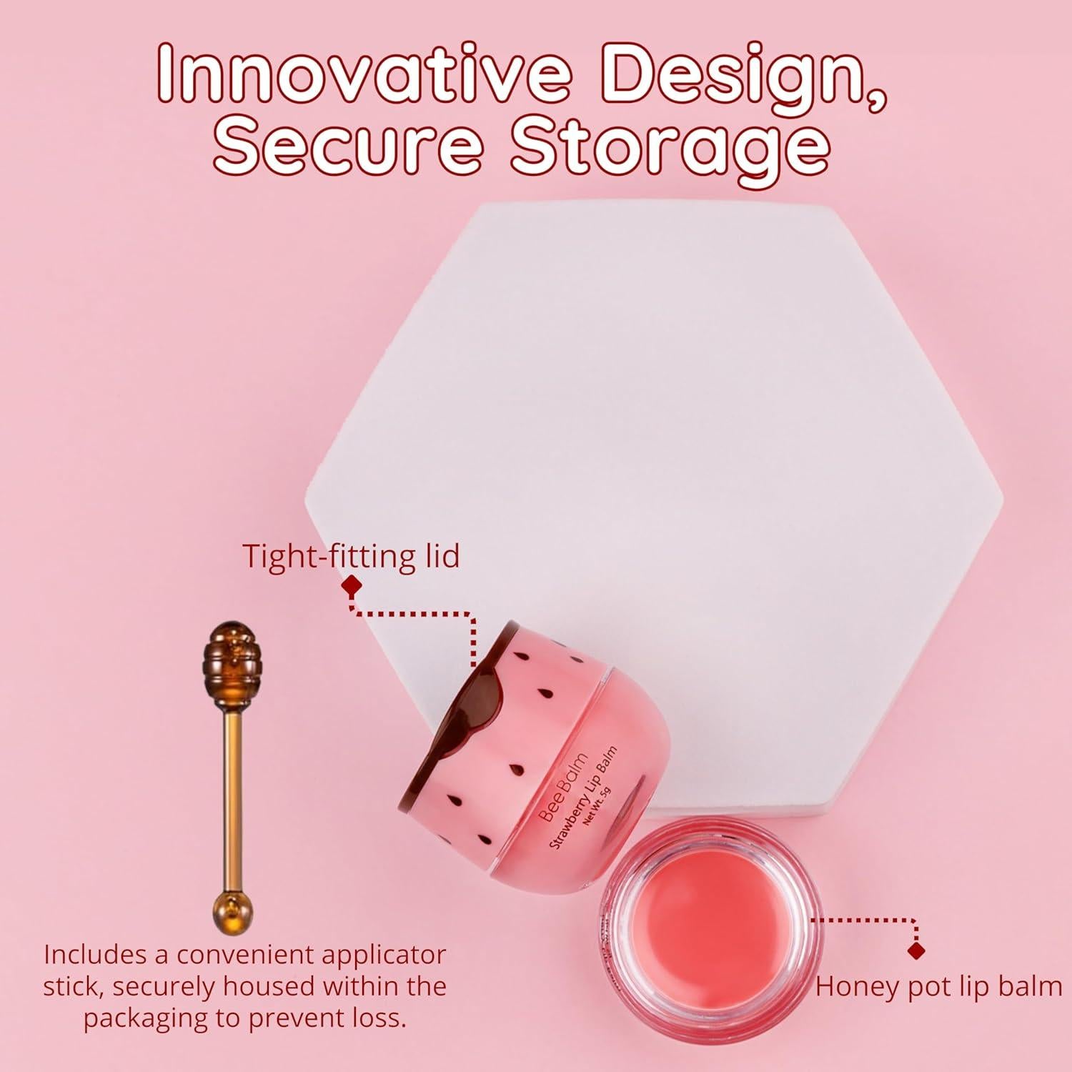 Bálsamo Labial My Bee Balm Fresa - Hidratante 5.1g