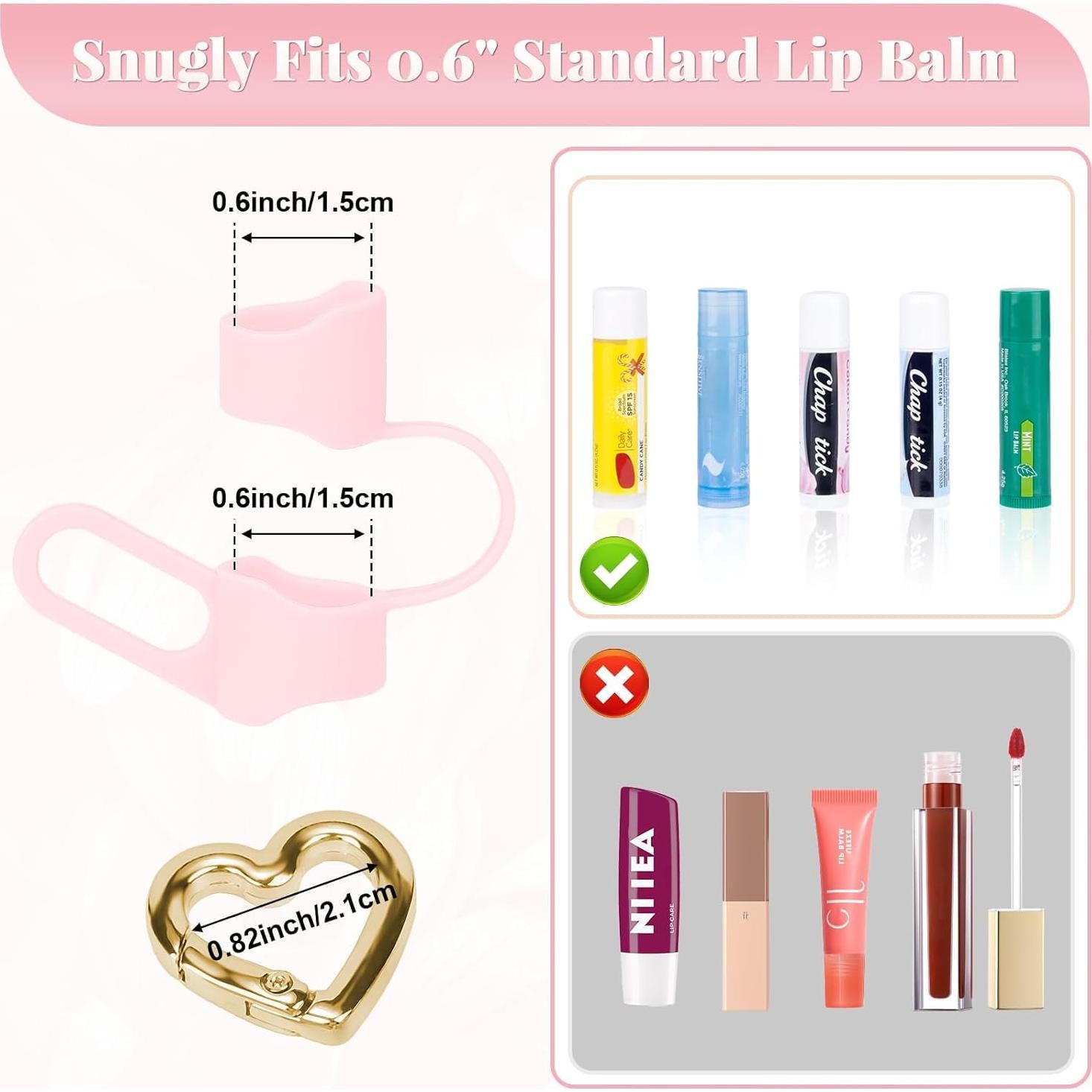 Soporte para Bálsamo Labial Likesing 10 Pcs Silicona Colores