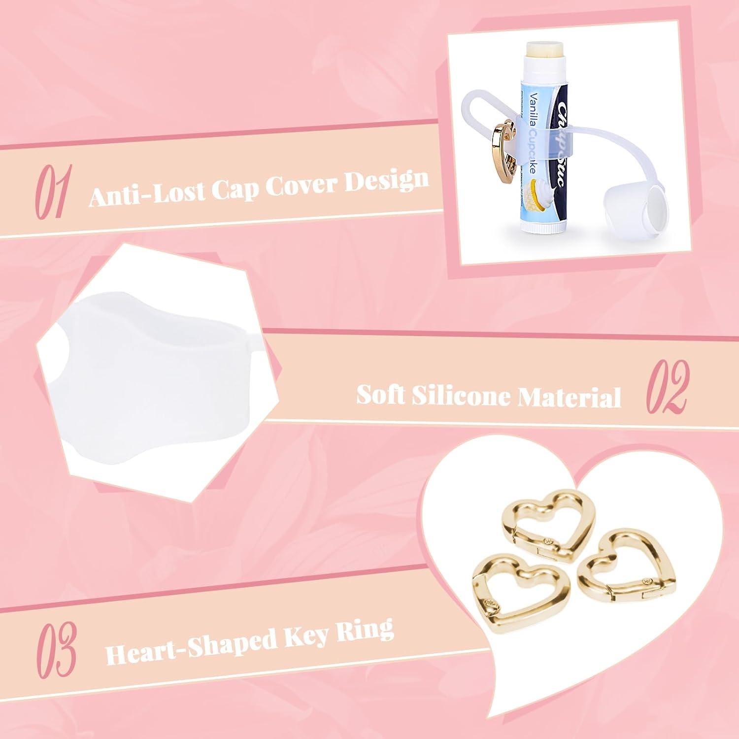 Soporte para Bálsamo Labial Likesing 10 Pcs Silicona Colores