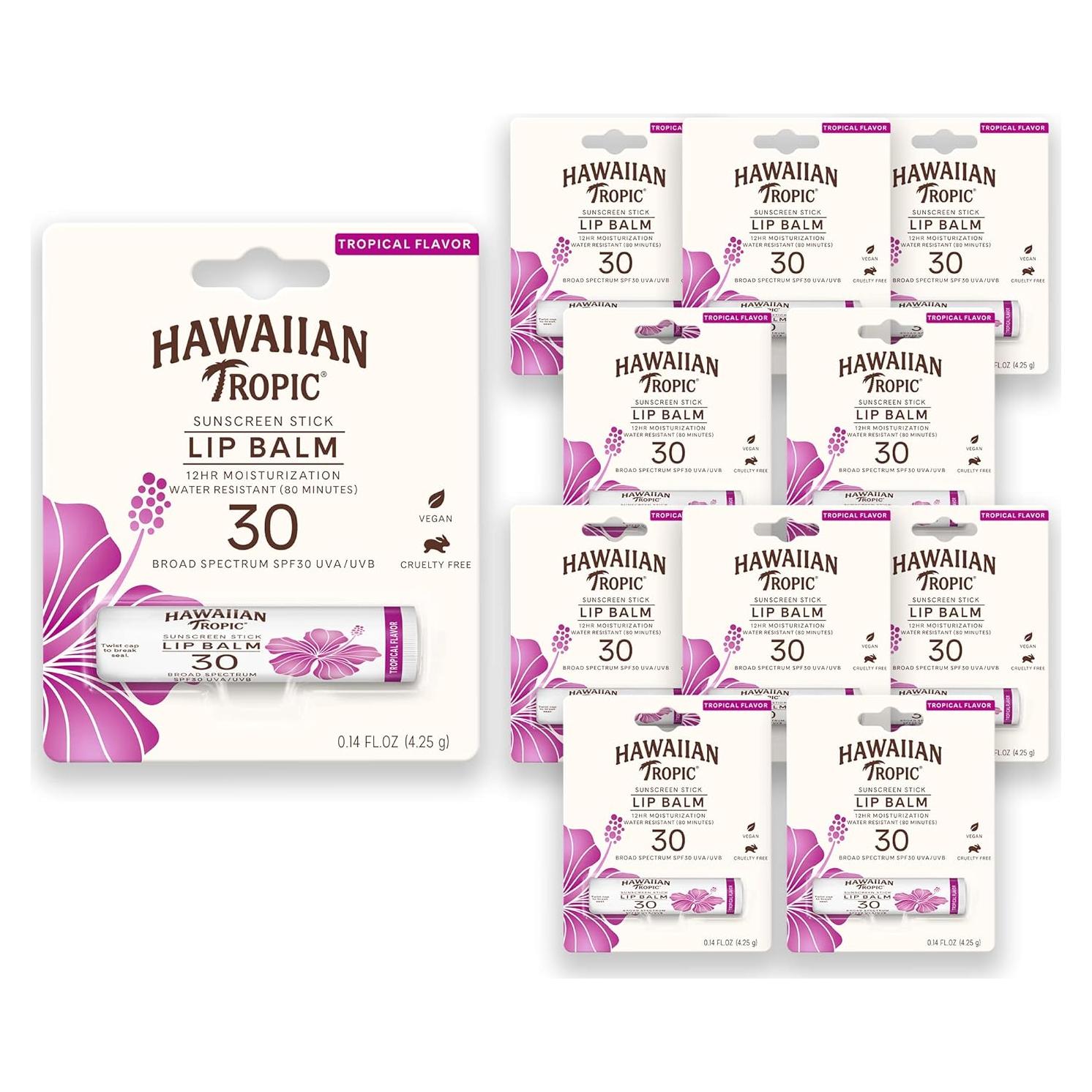 Bálsamo Labial Hawaiian Tropic SPF 30 - Hidratación 12h - 4g
