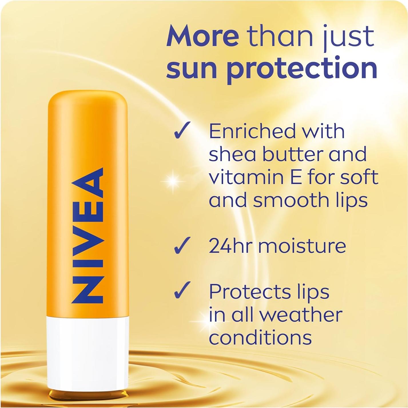 Bálsamo Labial NIVEA Sun Caring SPF 30 Doble 2 x 4.8 g