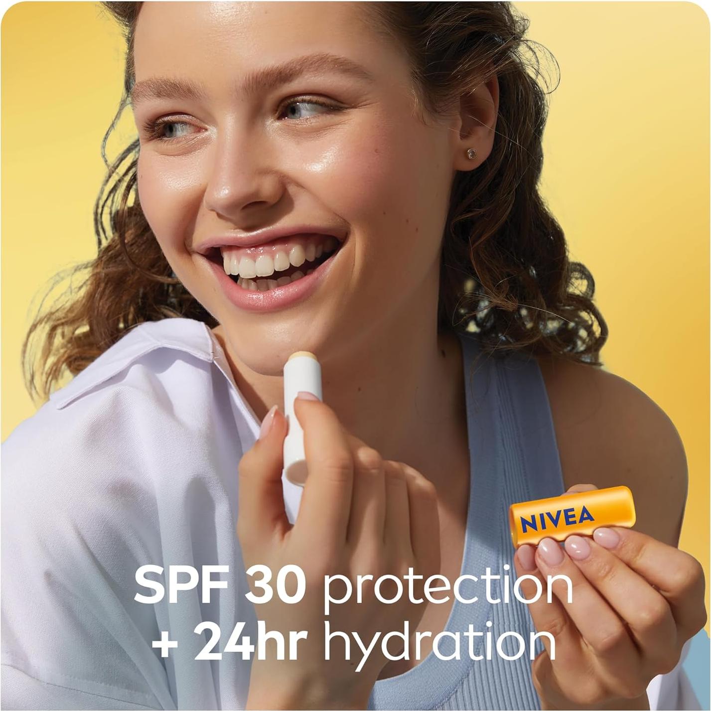 Bálsamo Labial NIVEA Sun Caring SPF 30 Doble 2 x 4.8 g