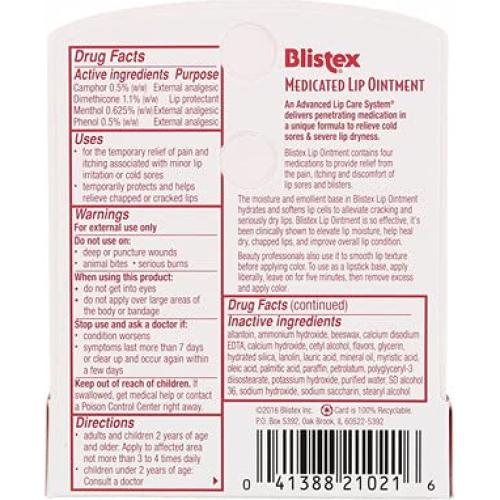 BLISTEX Ungüento Labial Medicado 3x11g - Hidratación Intensiva