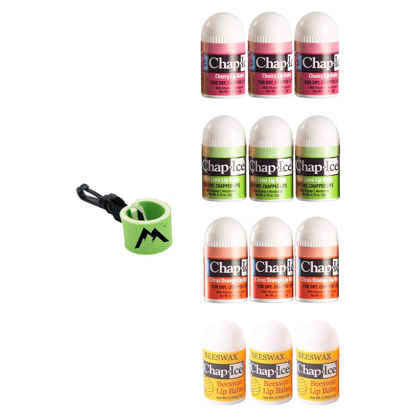 Bálsamo Labial Mini Chap-Ice 12 Unidades Sabores Variados