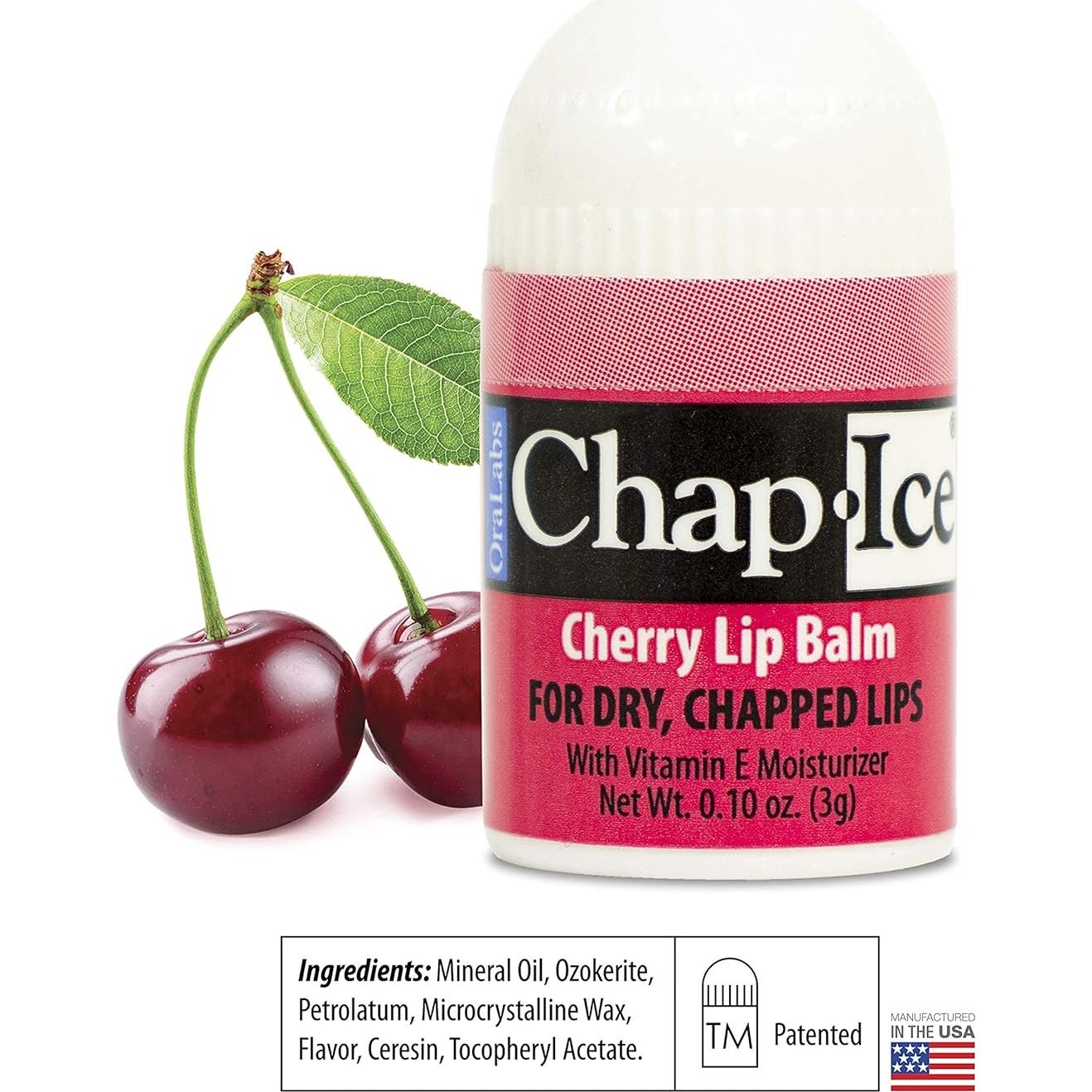 Bálsamo Labial Mini Chap-Ice 12 Unidades Sabores Variados