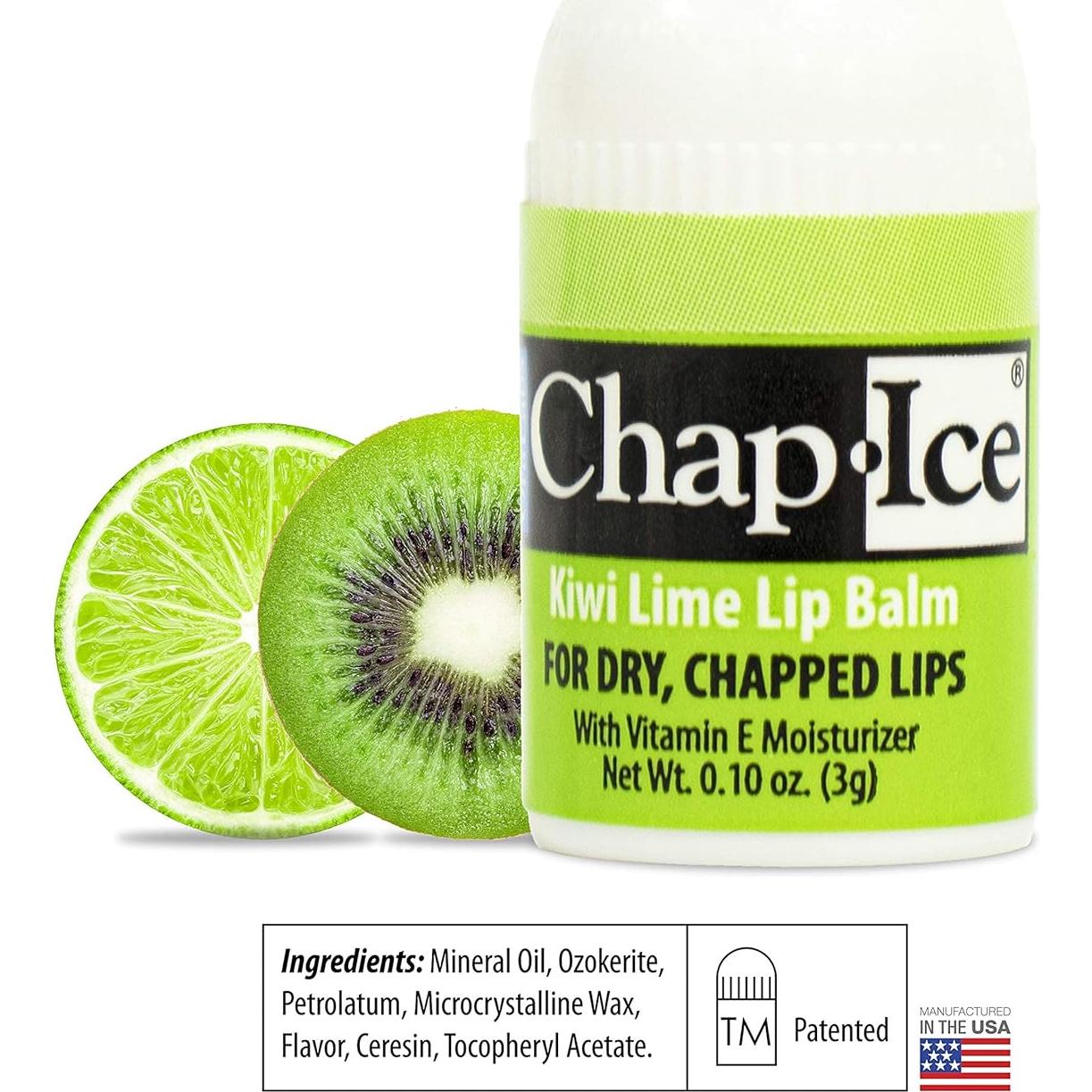 Bálsamo Labial Mini Chap-Ice 12 Unidades Sabores Variados