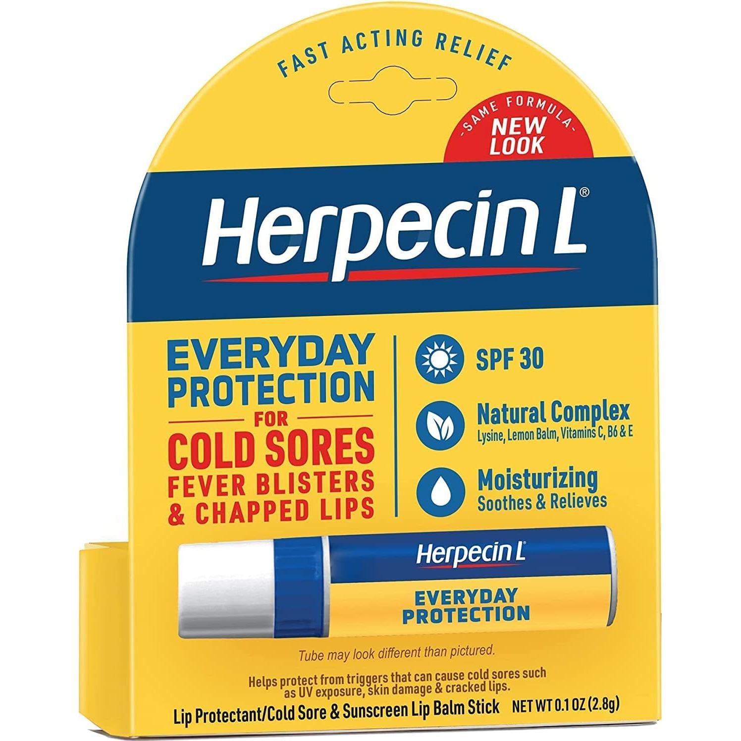 Protector Labial Herpecin L SPF 30 2.83 g - Paquete de 5