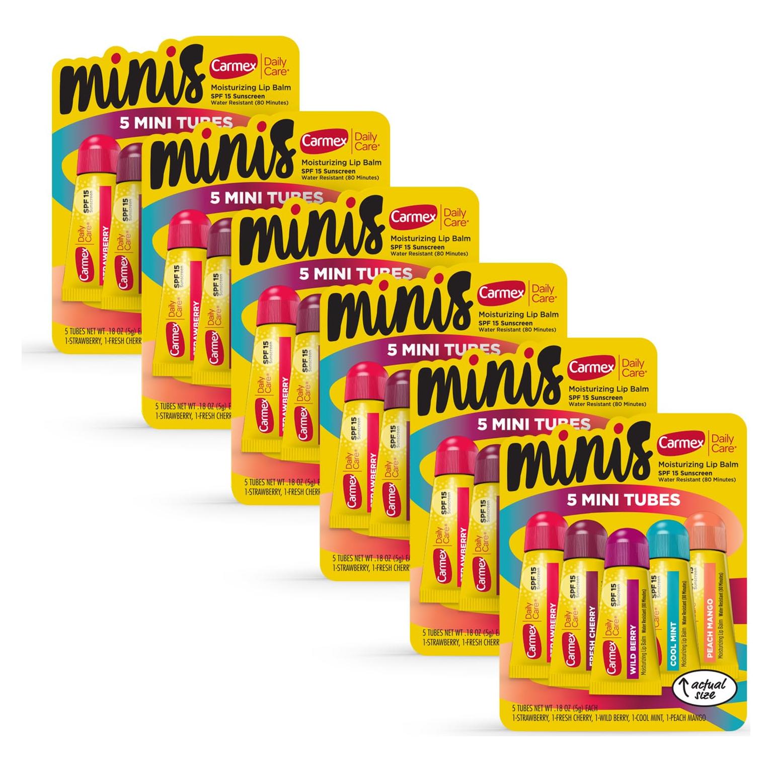 Carmex Balsamo Labial Hidratante SPF 15 - 30 Tubos Mini