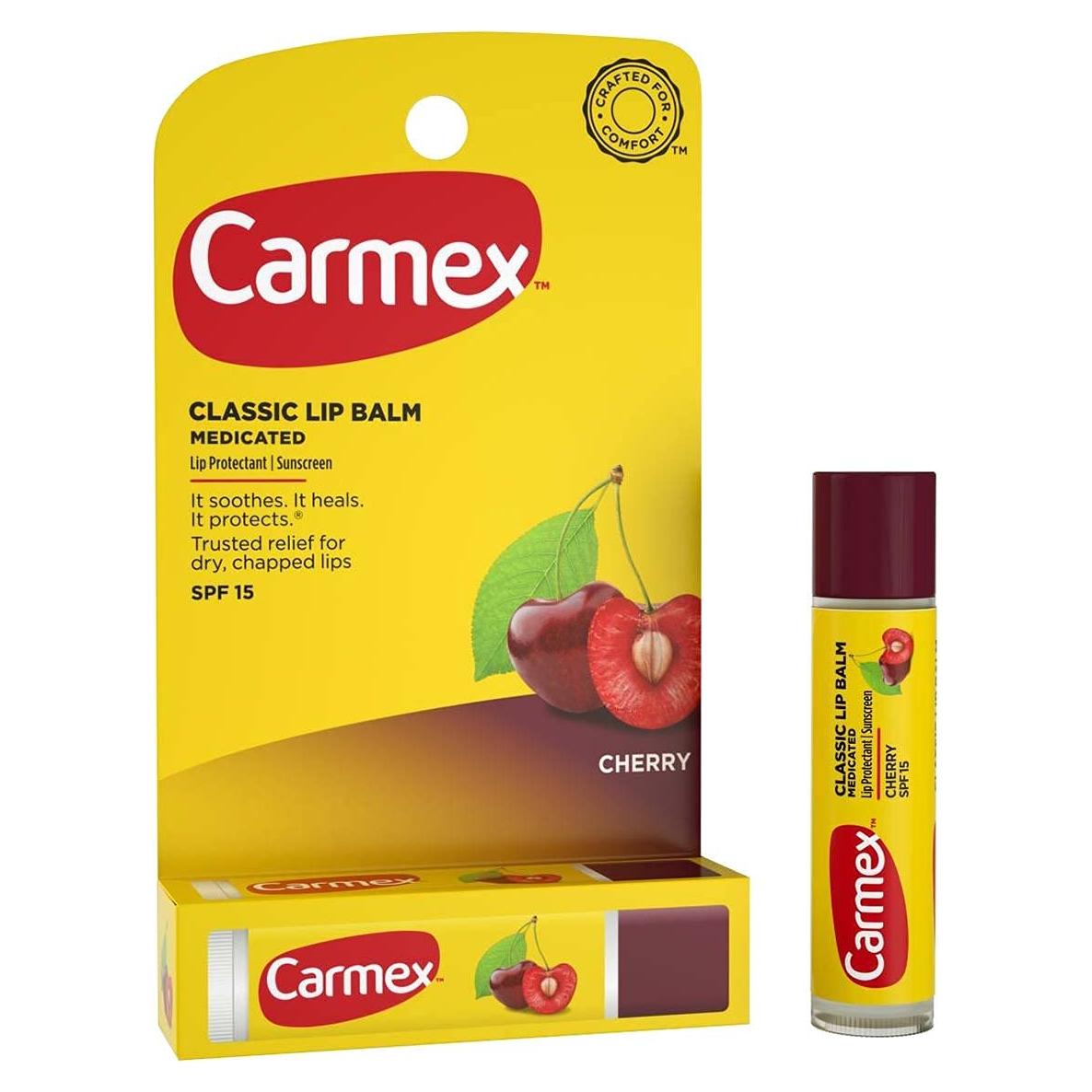 Bálsamo Labial Hidratante Carmex Cereza SPF 15 18g