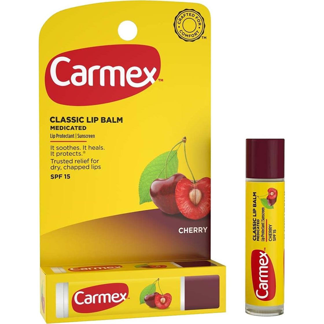 Bálsamo Labial Hidratante Carmex Cereza SPF 15 18g