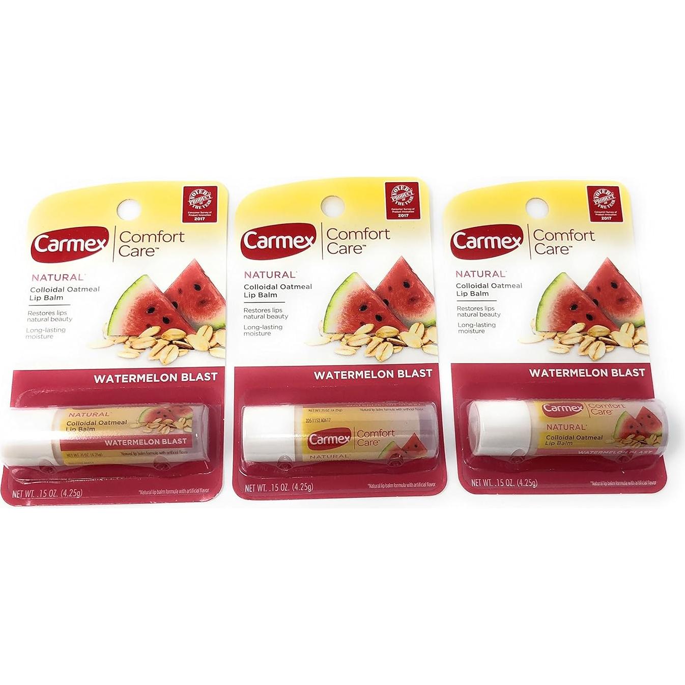 Bálsamo Labial Carmex Comfort Care Sandía 3 Unidades