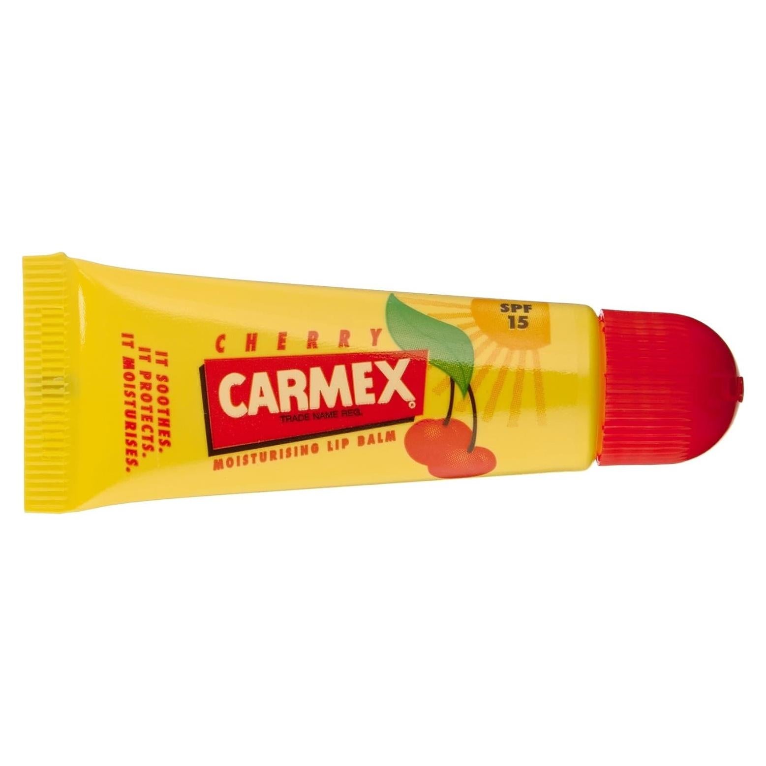 Bálsamo Labial Carmex Cereza SPF 15 Hidratante 12 Unidades