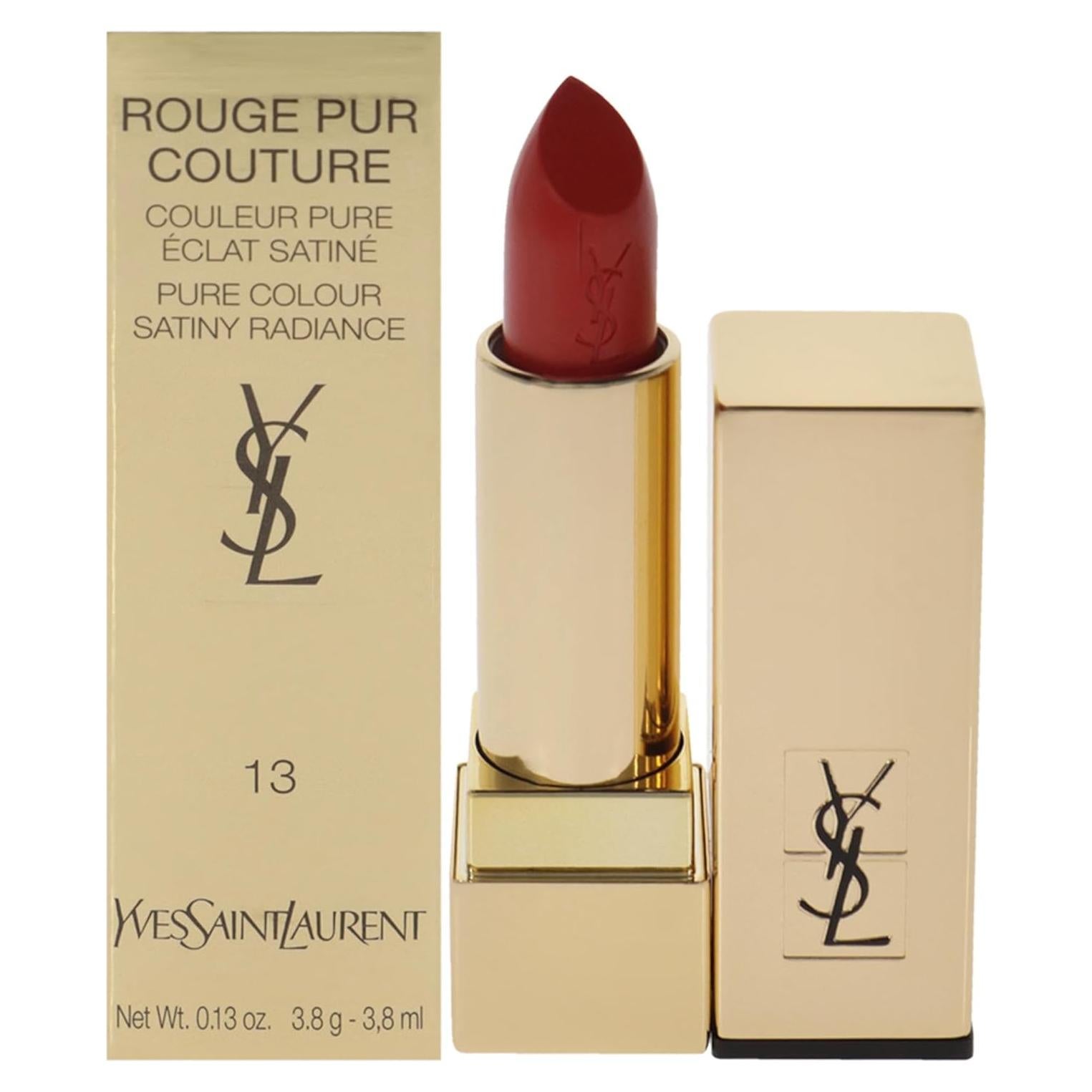 Labial Satinado Yves Saint Laurent Rouge Pur Couture 2.83g Naranja