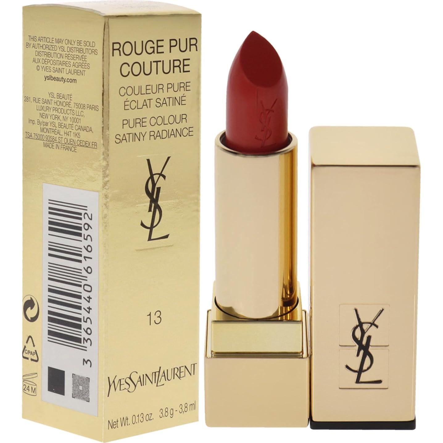 Labial Satinado Yves Saint Laurent Rouge Pur Couture 2.83g Naranja