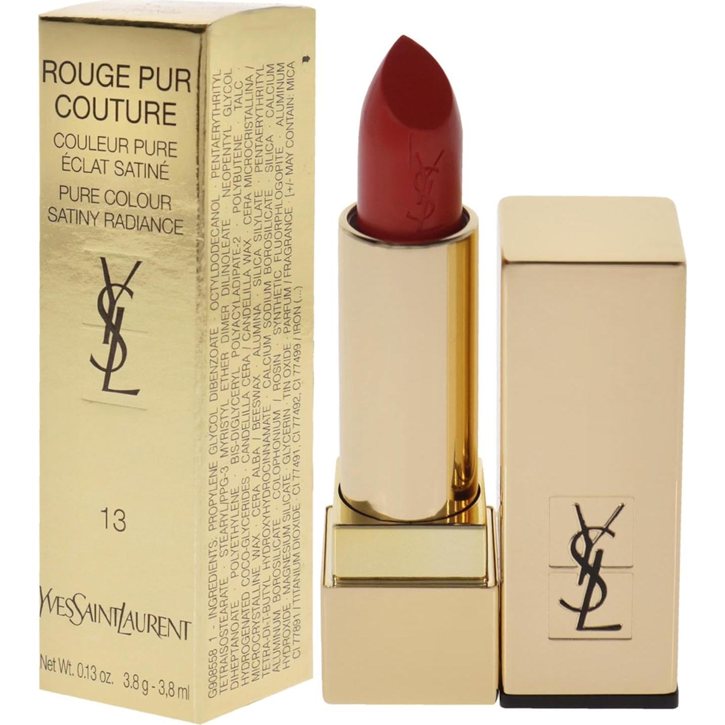 Labial Satinado Yves Saint Laurent Rouge Pur Couture 2.83g Naranja