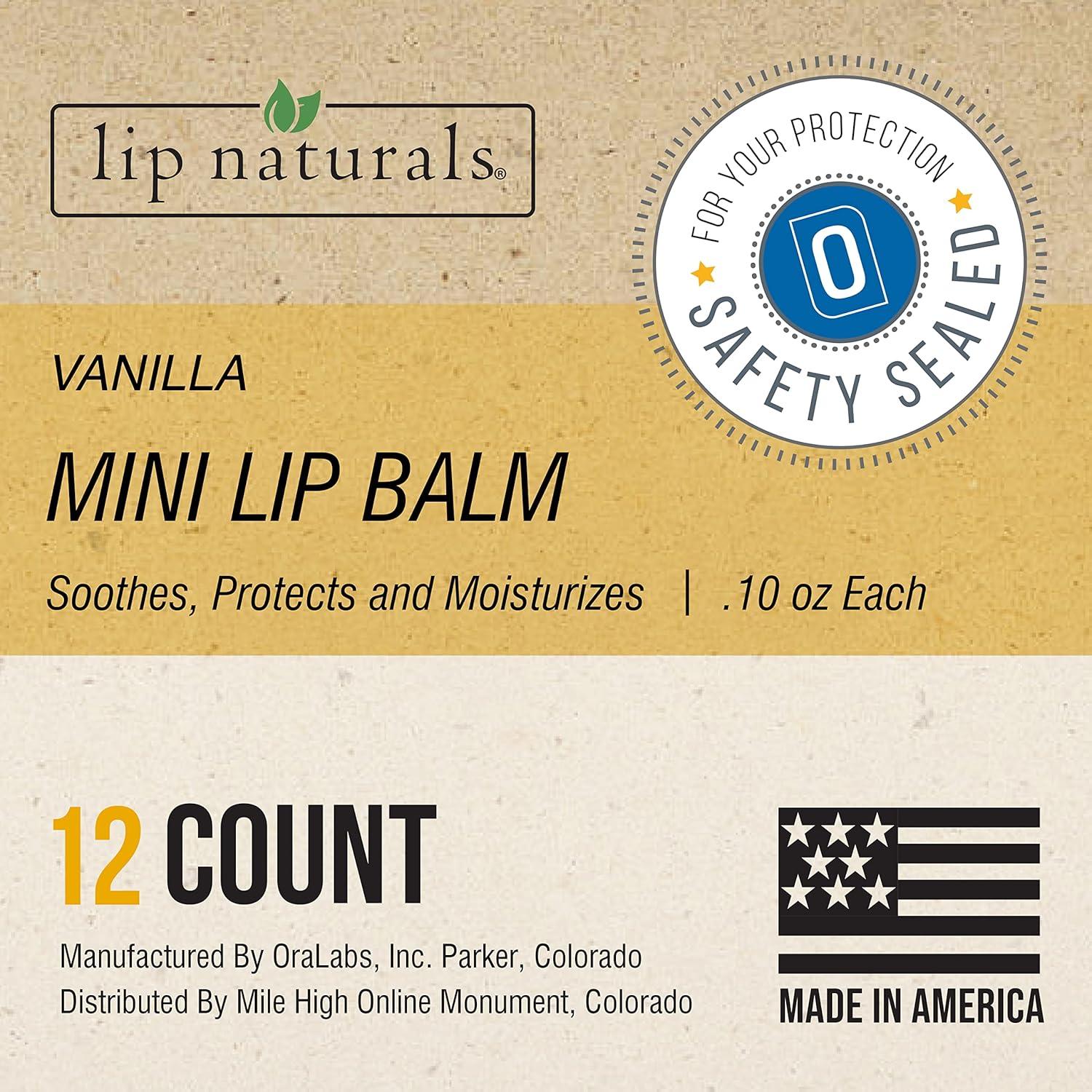 Bálsamo Labial Mini Vainilla Lip Naturals SPF 15 - 12 Unidades