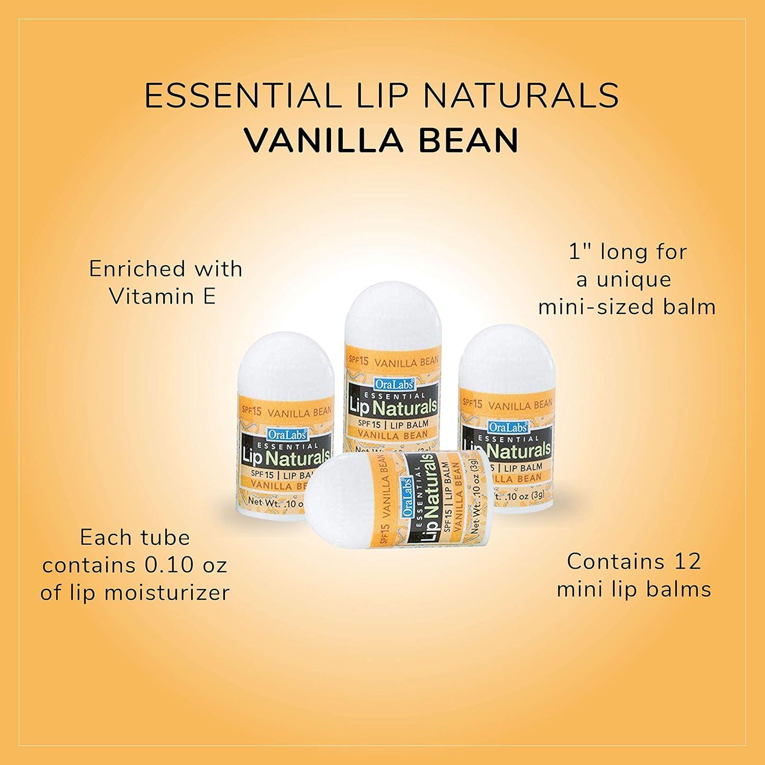 Bálsamo Labial Mini Vainilla Lip Naturals SPF 15 - 12 Unidades