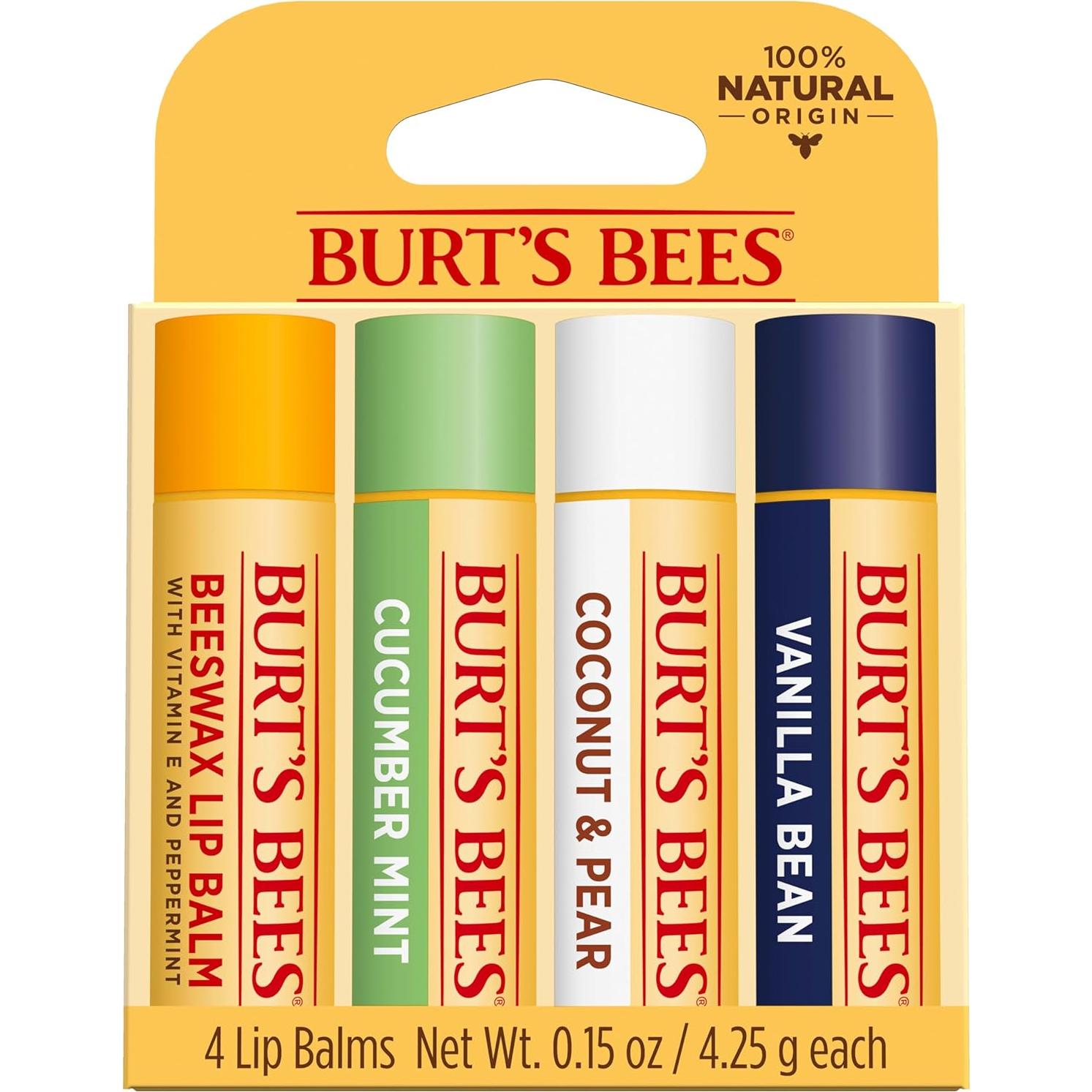 Bálsamo Labial Burt's Bees 8 Tubos 4.25 g Sabores Variados