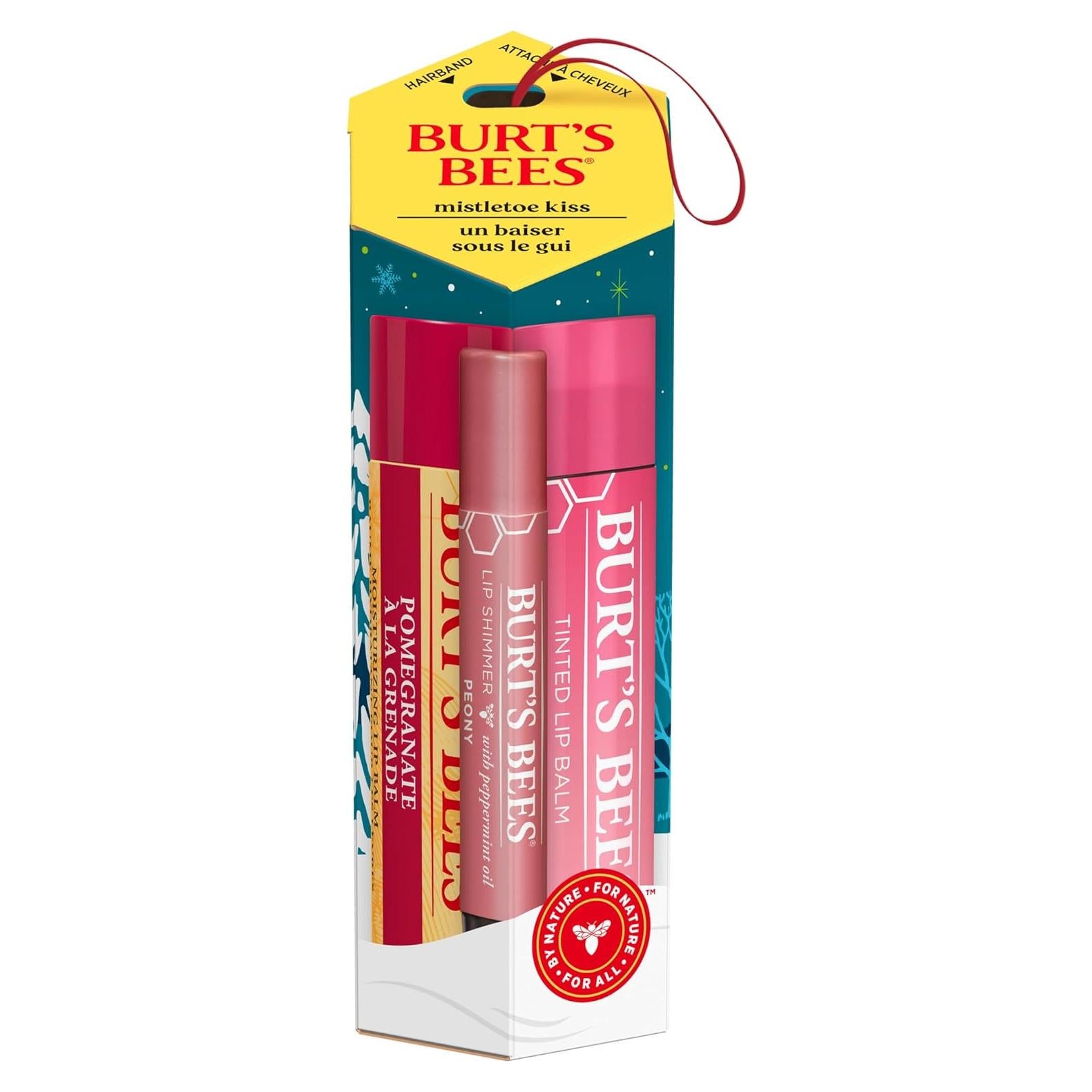 Beso de Muérdago Burt's Bees - Set de 3 Brillos Labiales