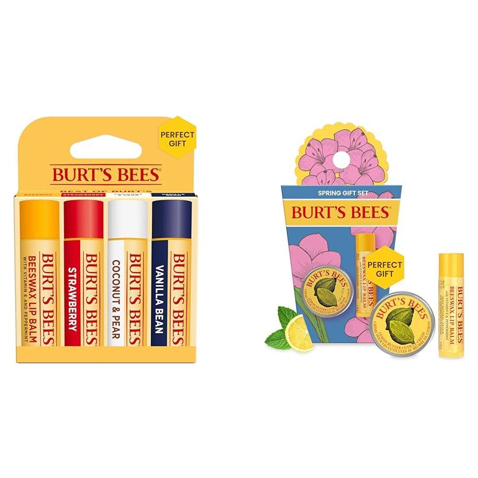 Set de Balsamos Labiales Burt's Bees + Crema Cutículas 6 Unidades