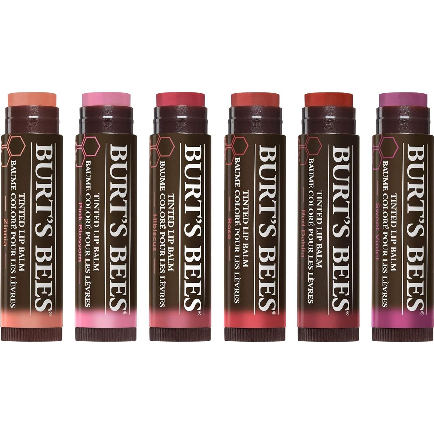 Bálsamo Labial Tinte Burt's Bees Zinnia 100% Natural - 2 Tubos