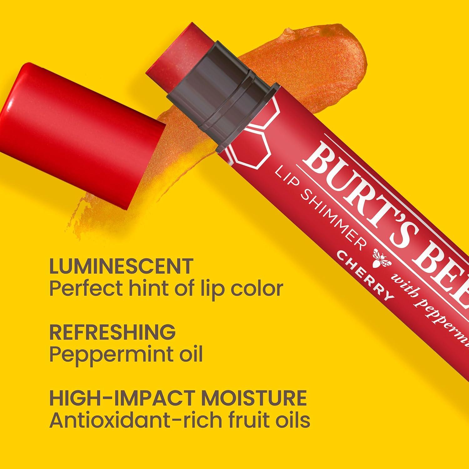 Burt's Bees Lip Shimmer Cereza 100% Natural 1 Tubo 9g