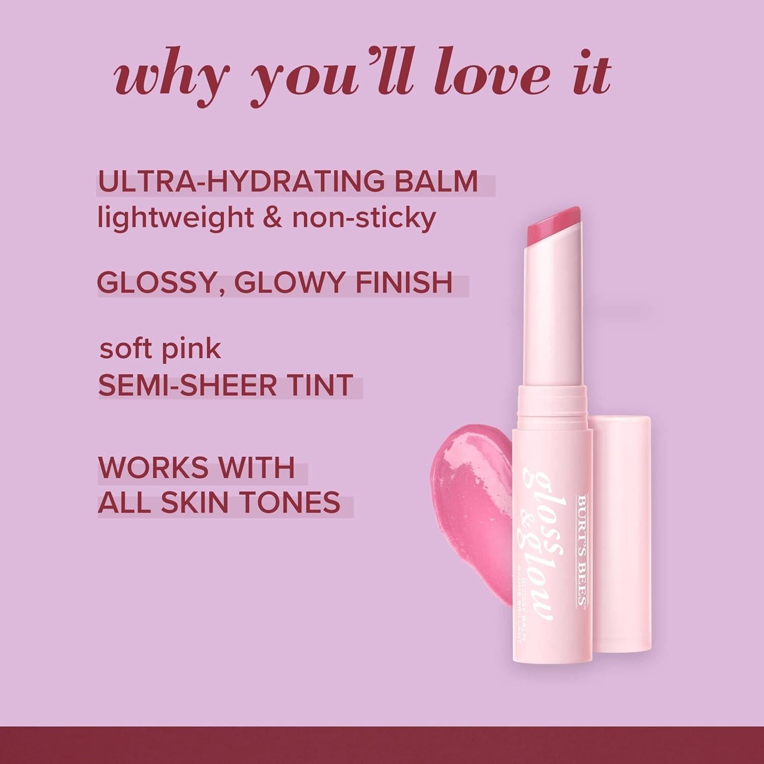 Bálsamo Labial Brillante Burts Bees 100% Natural 2 Tubos