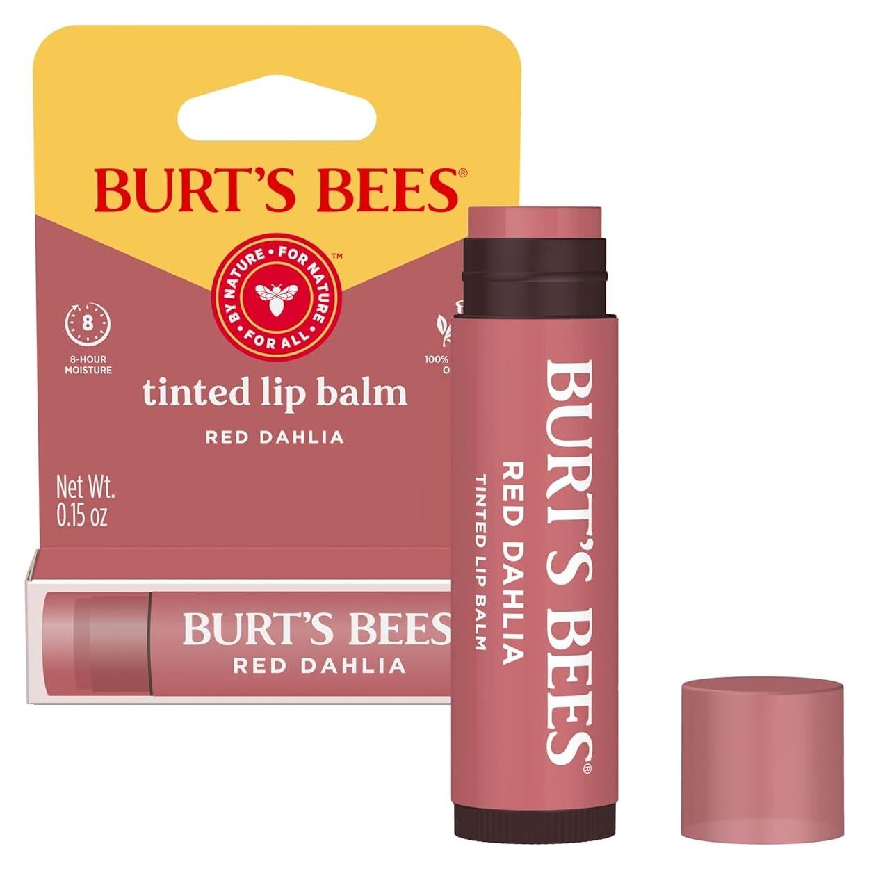 Bálsamo Tinte de Labios Burt's Bees Dahlia Rojo 2 en 1