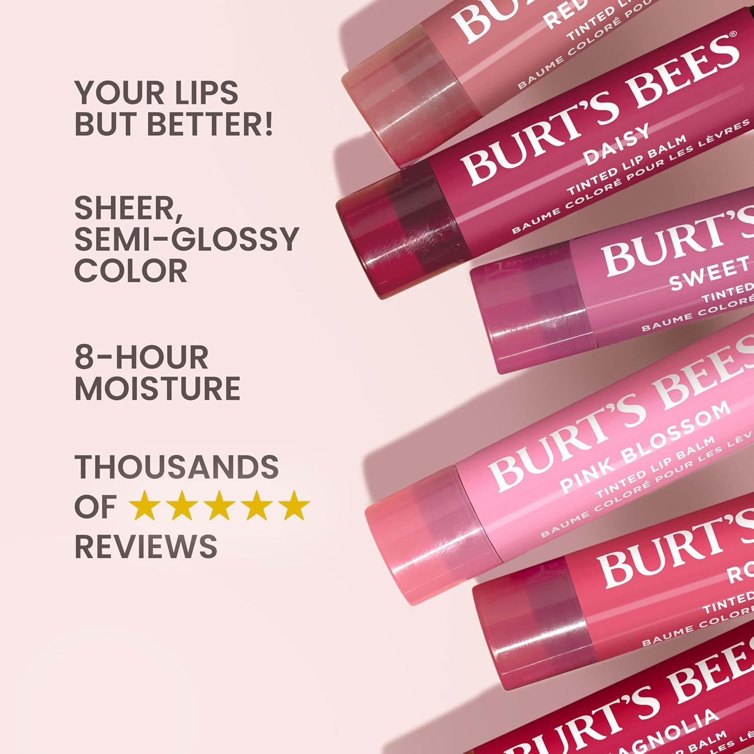 Bálsamo Tinte de Labios Burt's Bees Dahlia Rojo 2 en 1