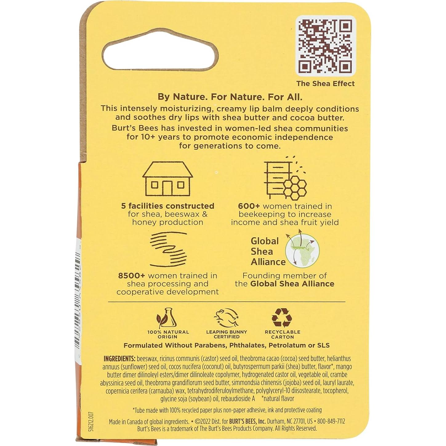 Bálsamo Labial Burt's Bees Manteca de Karité y Cacao 9.6g