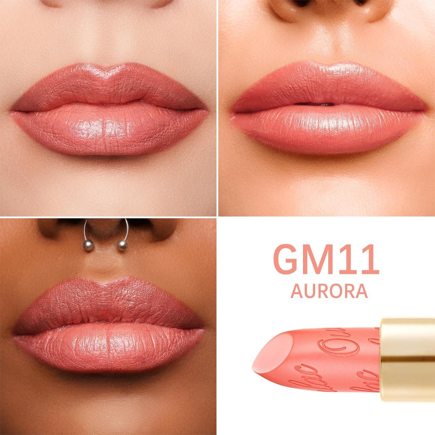 Labial Mate Oulac GM11 Aurora - Acabado Metálico Brillante 32g