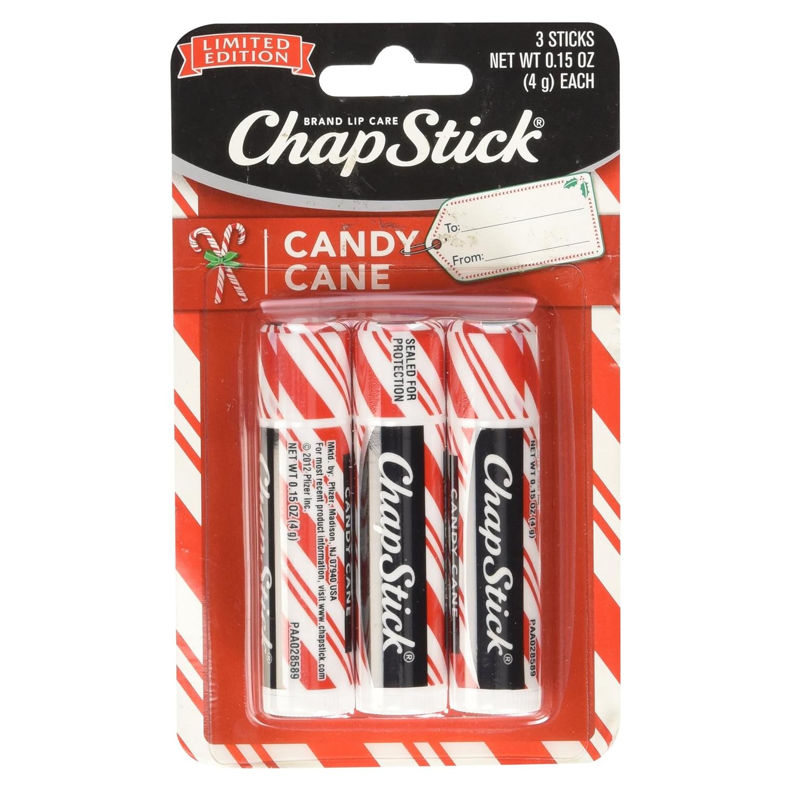 Bálsamo Labial Chapstick Edición Limitada Caramelo de Menta - 3 Unidades