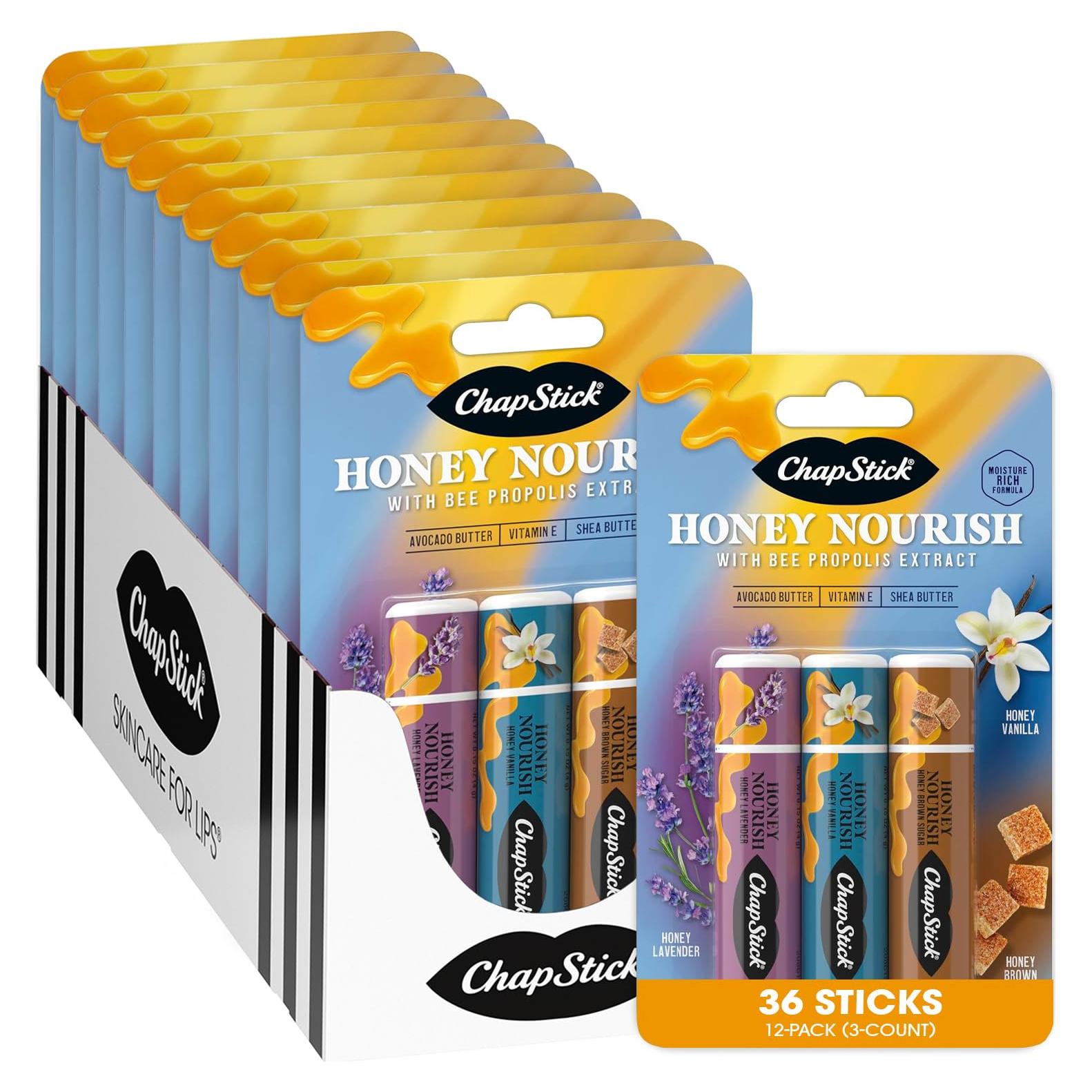 Bálsamo Labial ChapStick a Granel 12 Unidades Miel Nutritiva