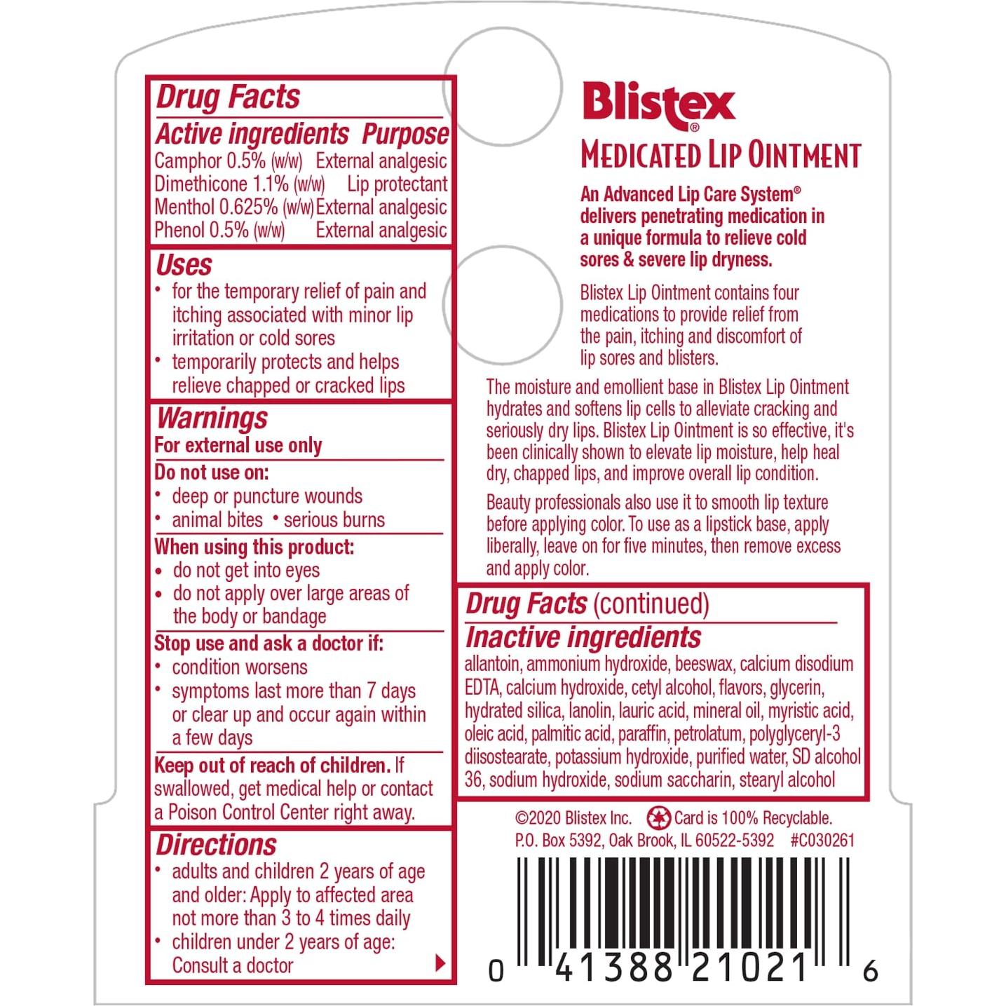 Ungüento Labial Medicado Blistex 5.97 g