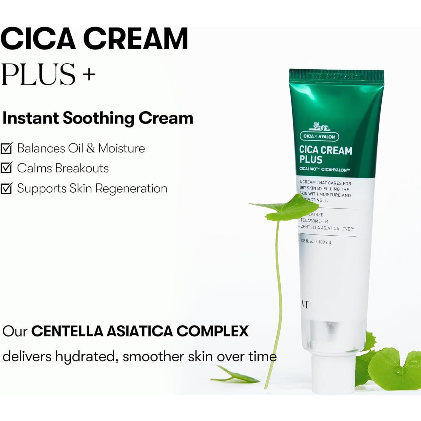 Crema Cica Plus VT COSMETICS 50ml - Hidratante y Calmante