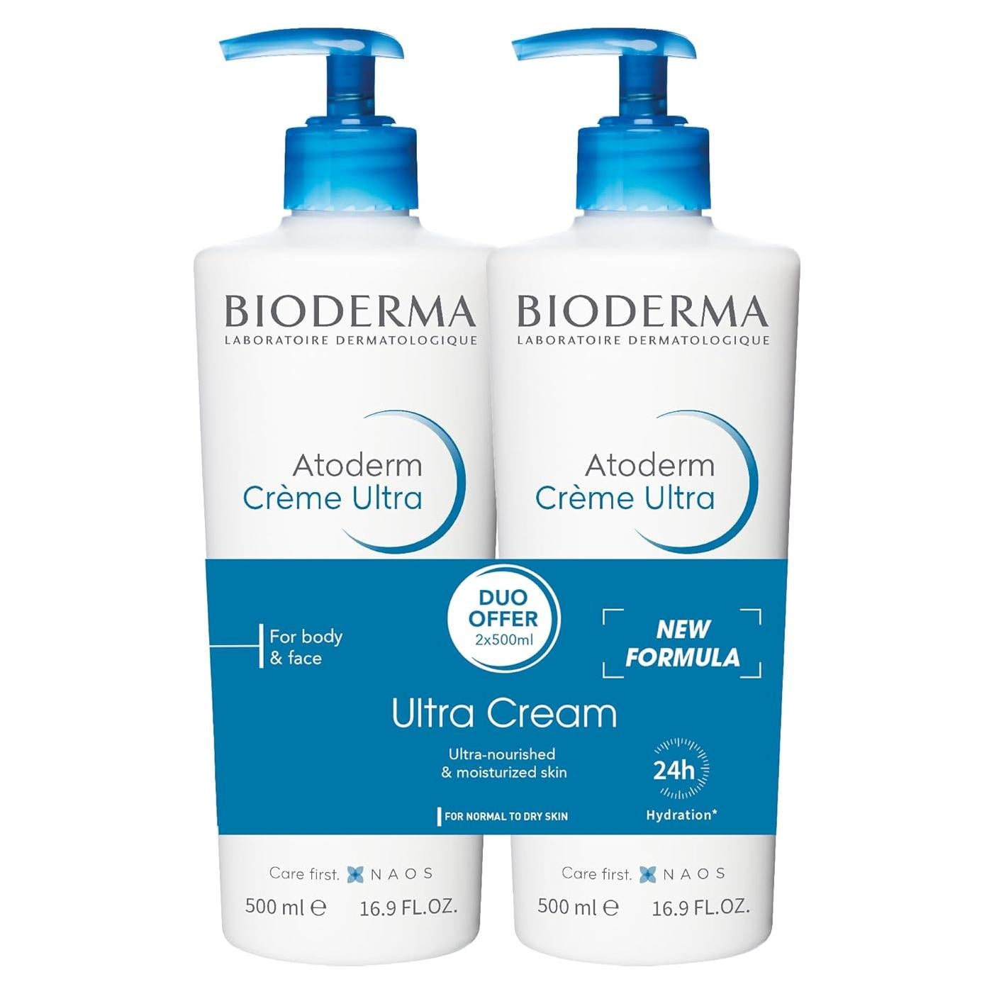 Crema Hidratante Atoderm Ultra Bioderma 500 ml x2