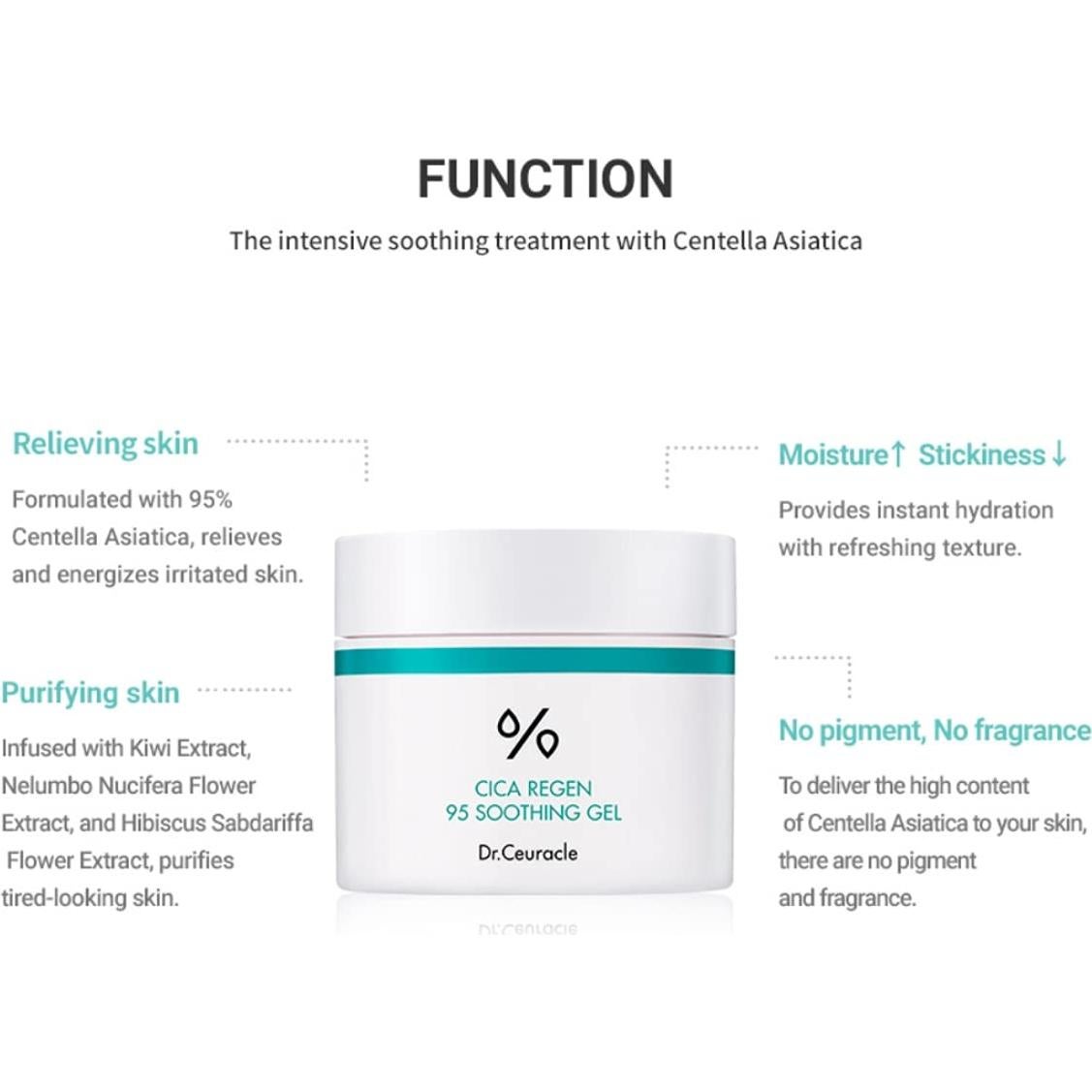 Gel Calmante Dr.Ceuracle Cica Regen 95 - 110g Piel Sensible