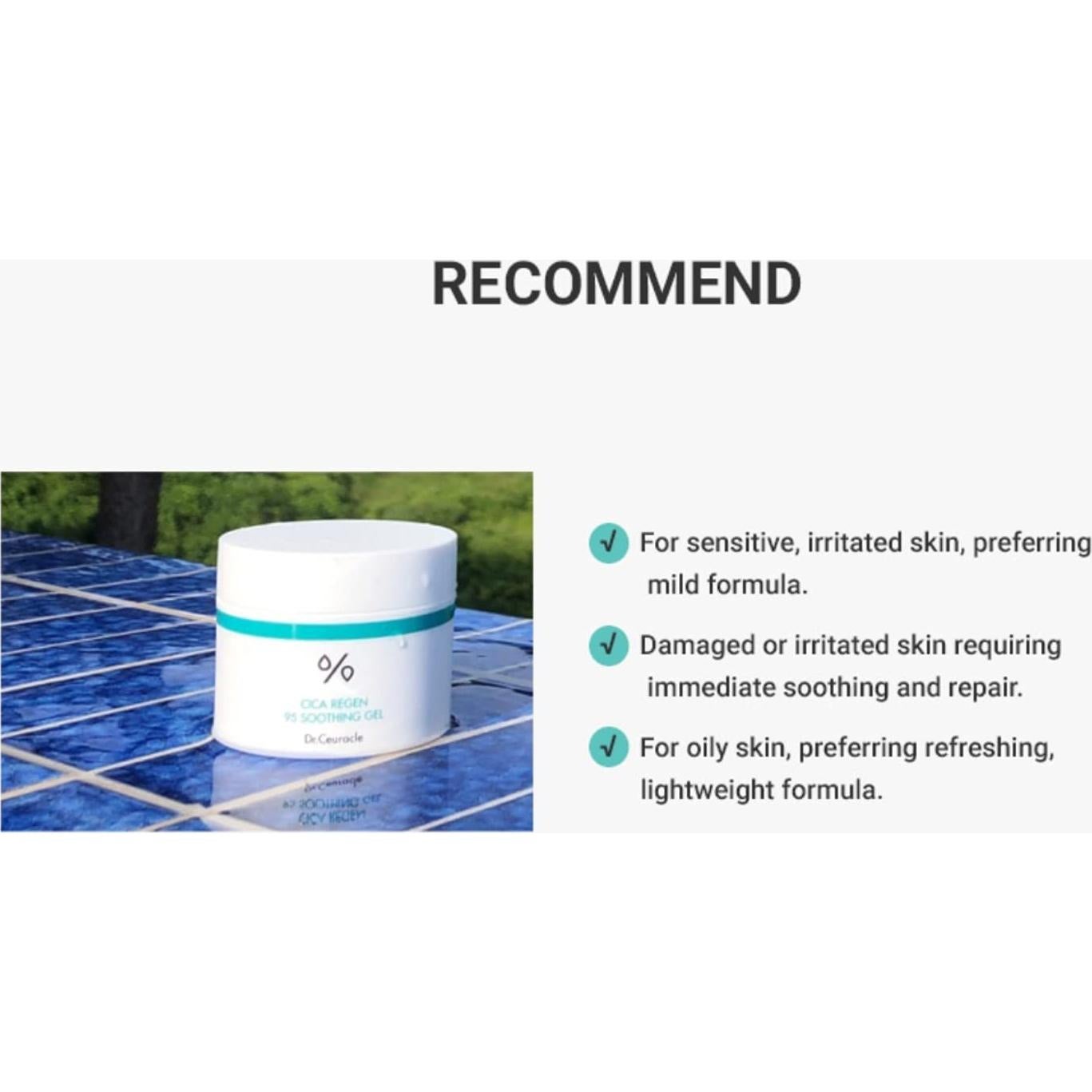 Gel Calmante Dr.Ceuracle Cica Regen 95 - 110g Piel Sensible