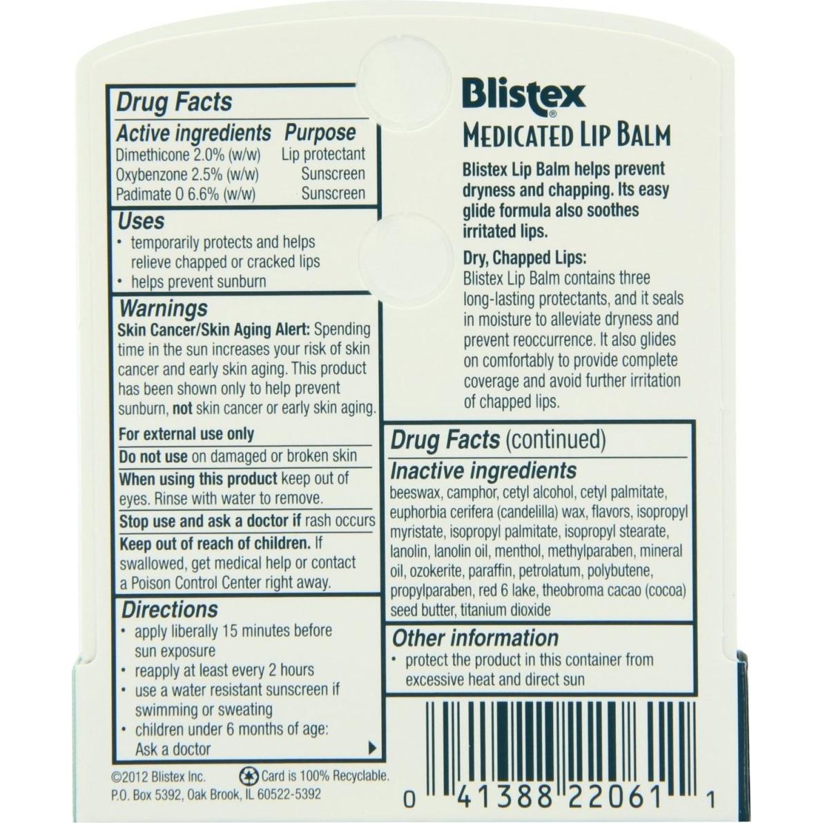 Blistex Barra Medicada 4.25g - Paquete de 8 Unidades