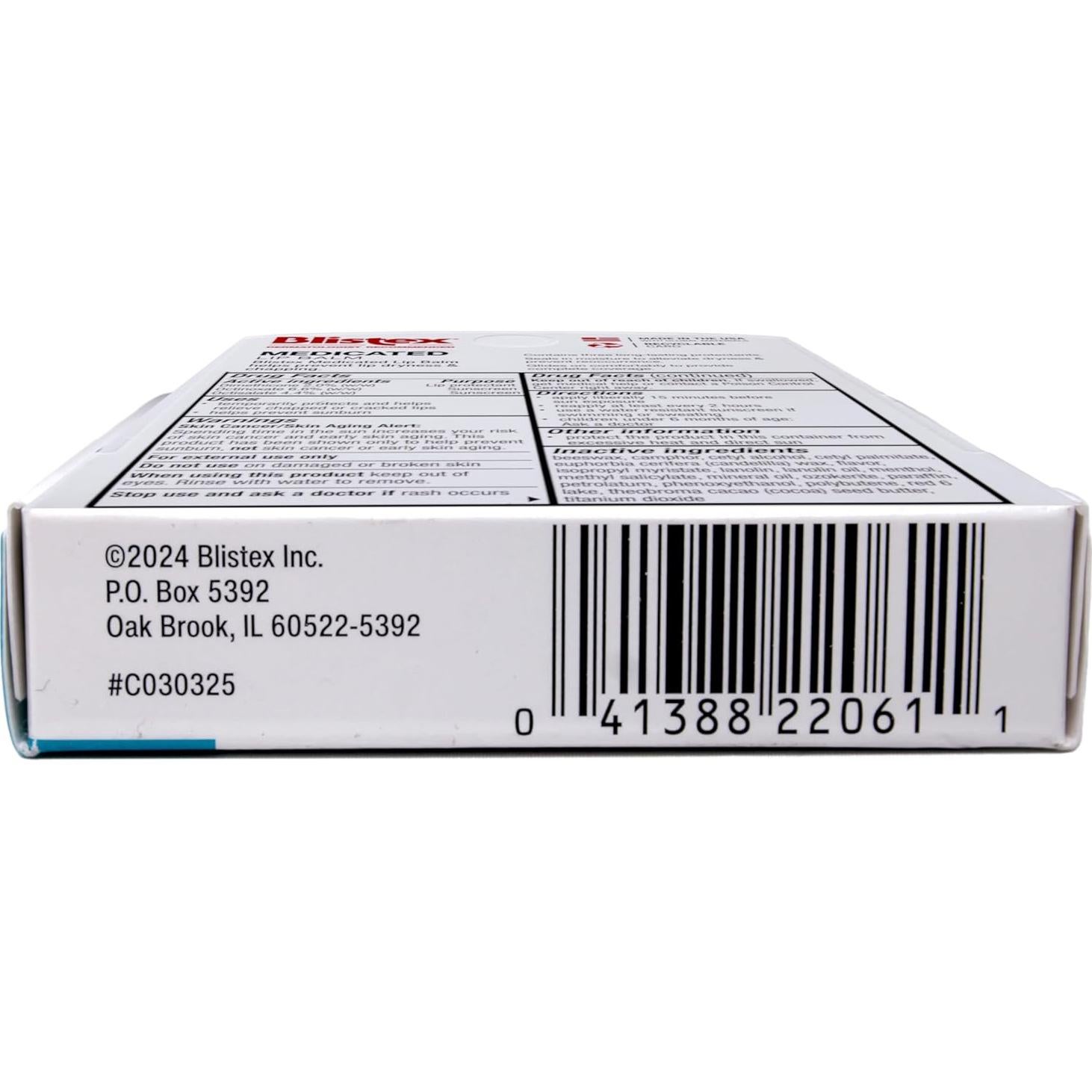 Bálsamo Labial Medicado Blistex SPF 15 - Paquete de 8 x 4.25g