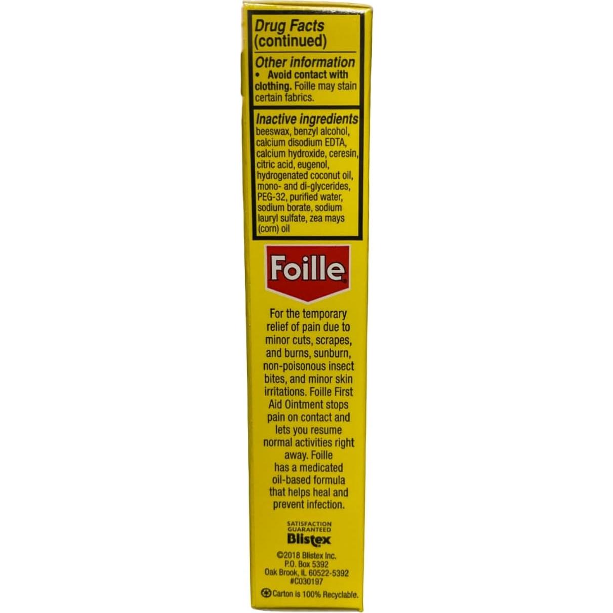 Pomada Medicada Foille 28.35 g para Primeros Auxilios