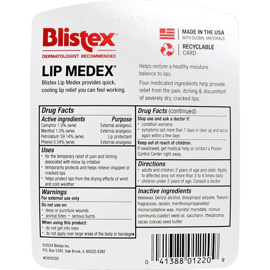 Blistex Lip Medex Protector Labial 7 g (Pack de 48)