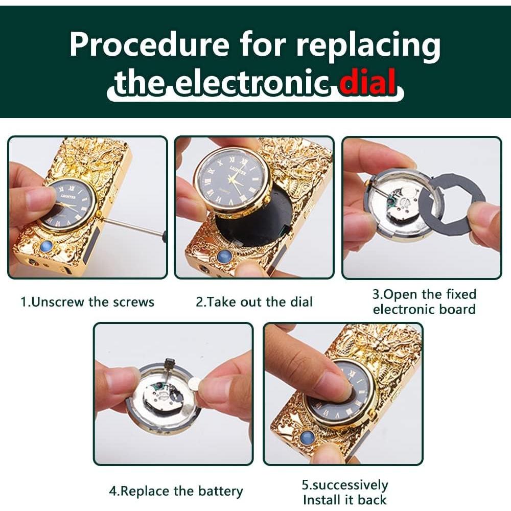 Encendedor Eléctrico GADATOP Dragón Oro - Plasma a Prueba de Viento
