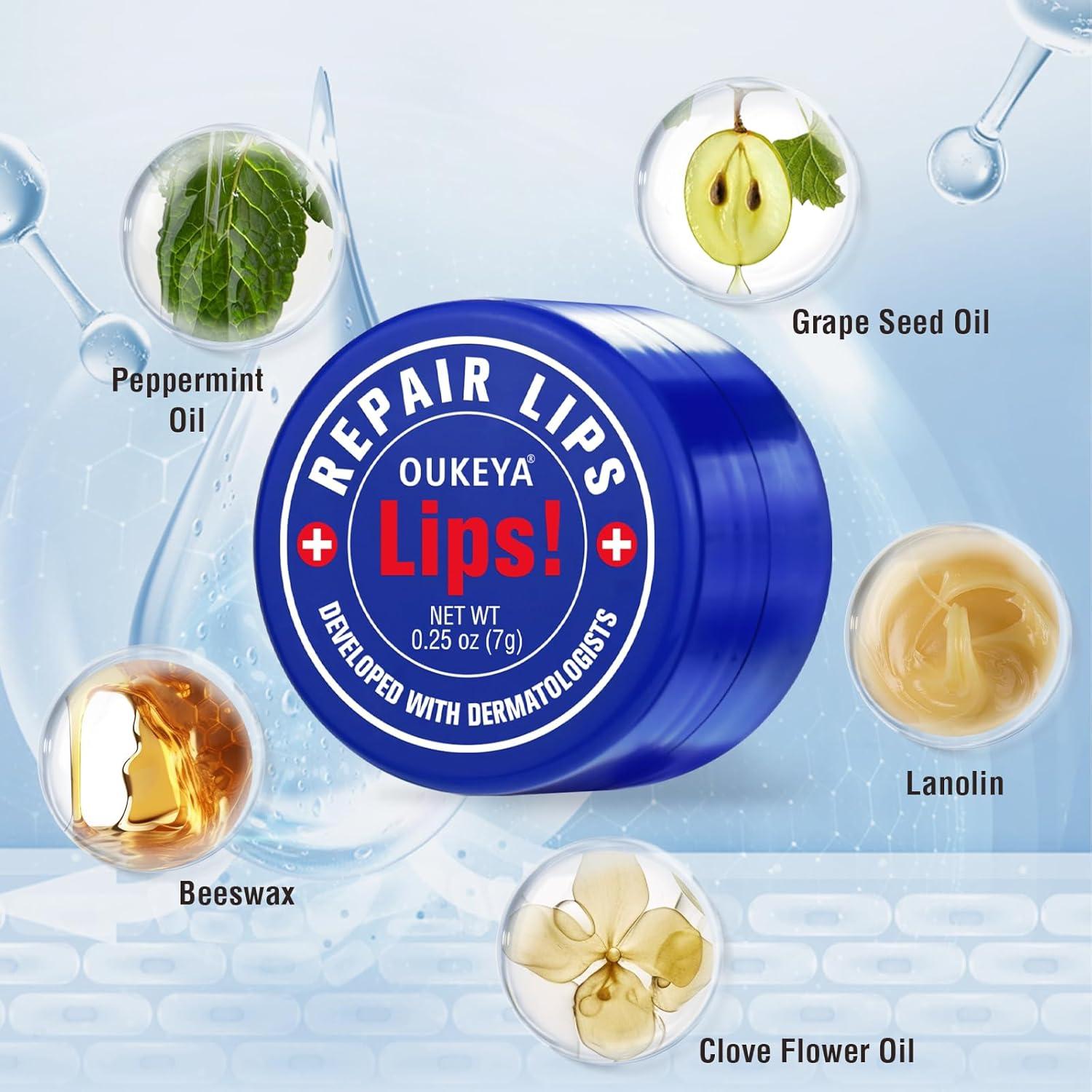 Bálsamo Labial Medicado OUKEYA 100% Natural 24H Hidratante