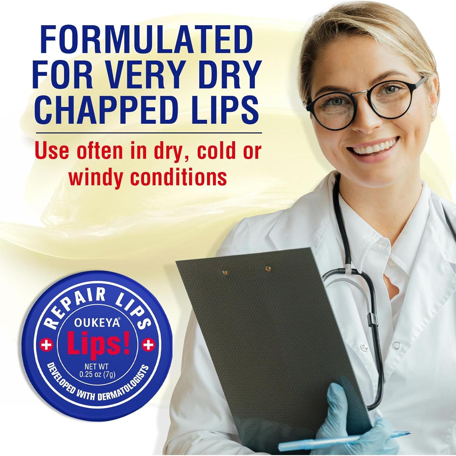 Bálsamo Labial Medicado OUKEYA 100% Natural 24H Hidratante