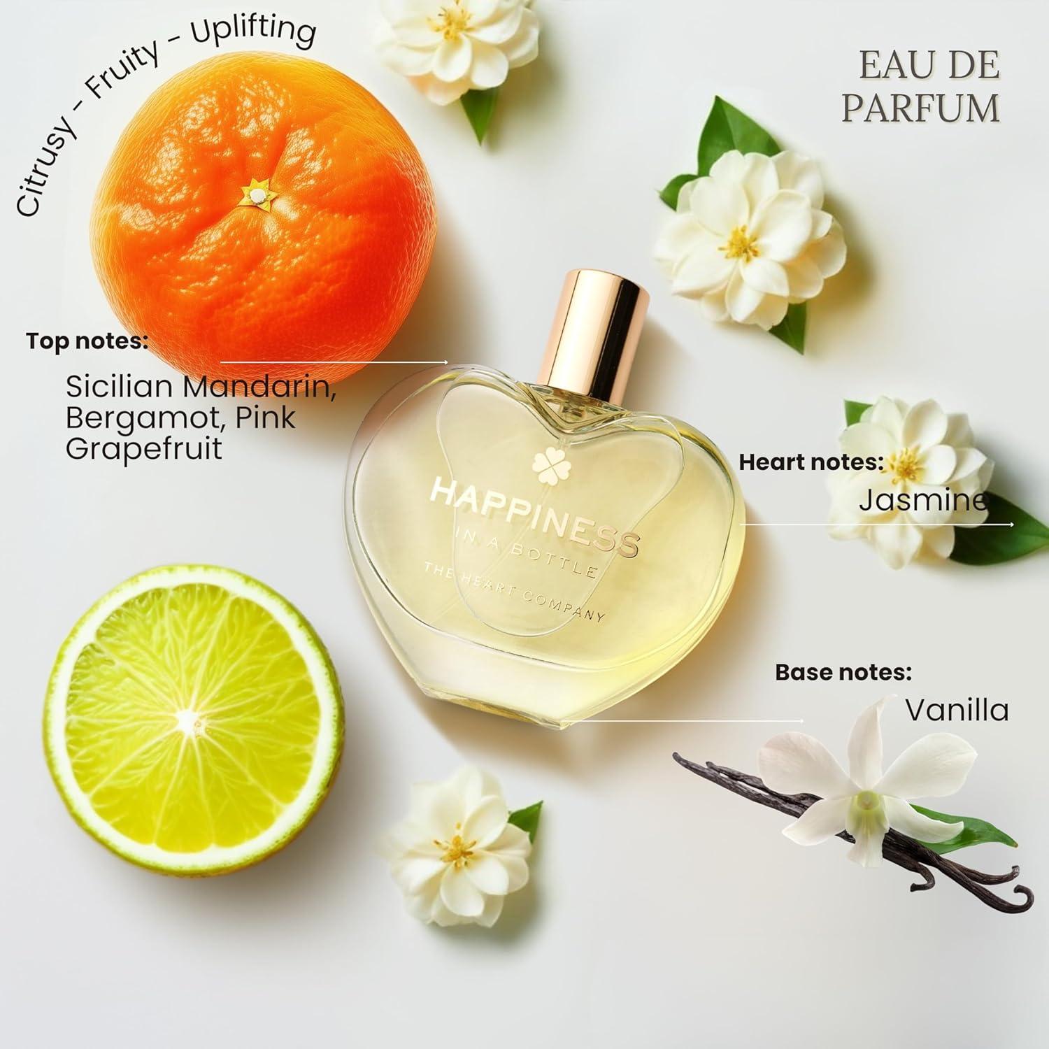 THE HEART COMPANY Perfume Cítrico Vegano 75ml - Felicidad en Botella