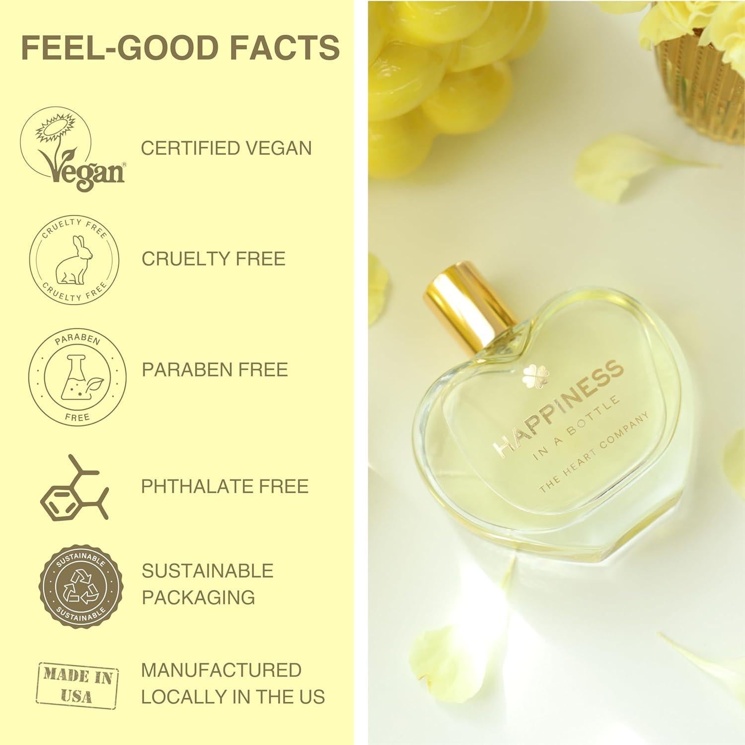 THE HEART COMPANY Perfume Cítrico Vegano 75ml - Felicidad en Botella