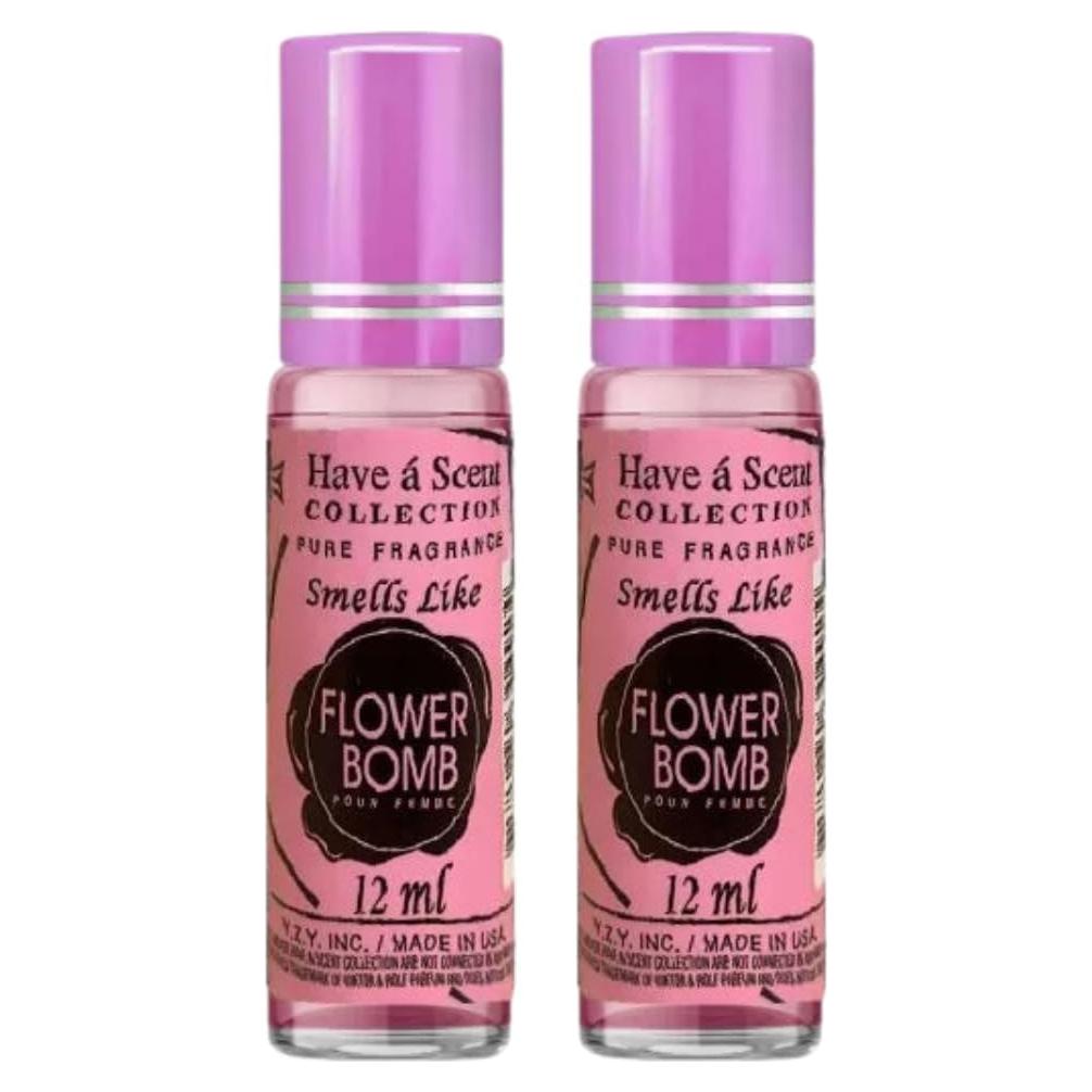Aceite Roll On Huele a Flower Bomb Pour Femme 12ml x2
