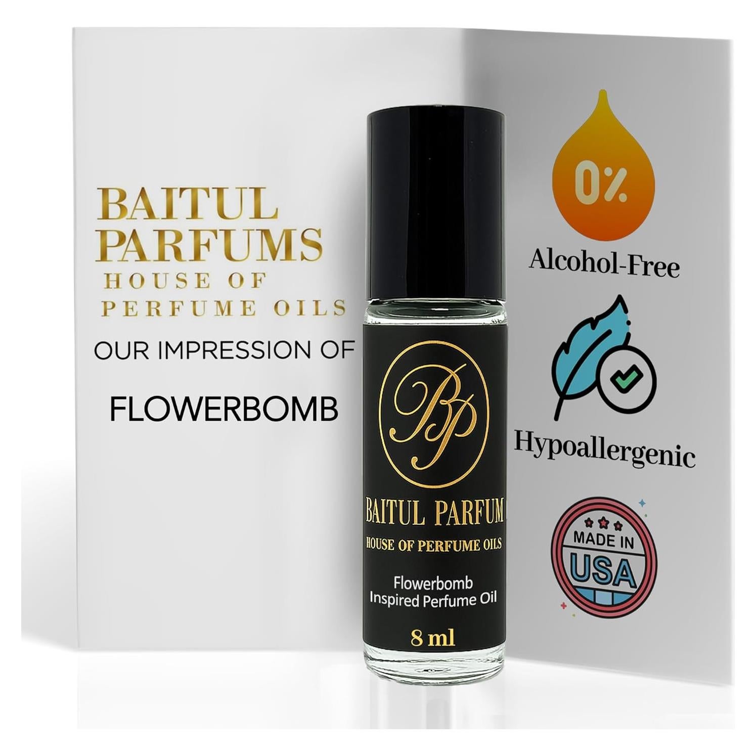 Aceite de Perfume Sin Alcohol Baitul Parfum 8ml Floral