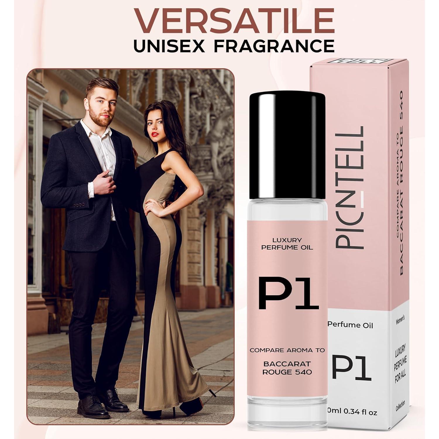 Aceite de Perfume Roll-on Pinctell P1 10ml Similar a Baccarat Rouge 540